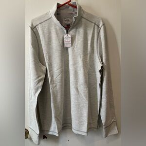 Flag & Anthem Men’s Oatmeal Quarter Zip-Up Mock Neck Sweater Size Medium NWT
